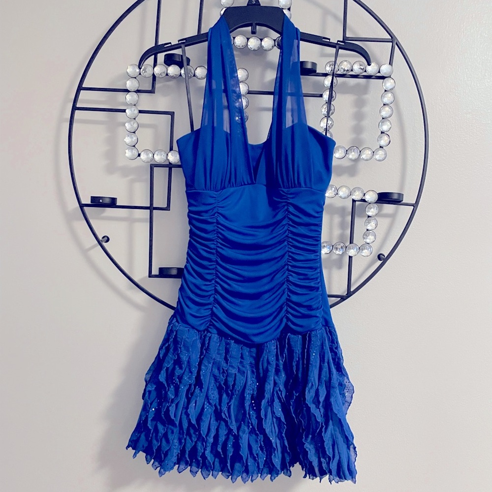 Like New! Blue cocktail dance semi formal party dress size M Taboo!